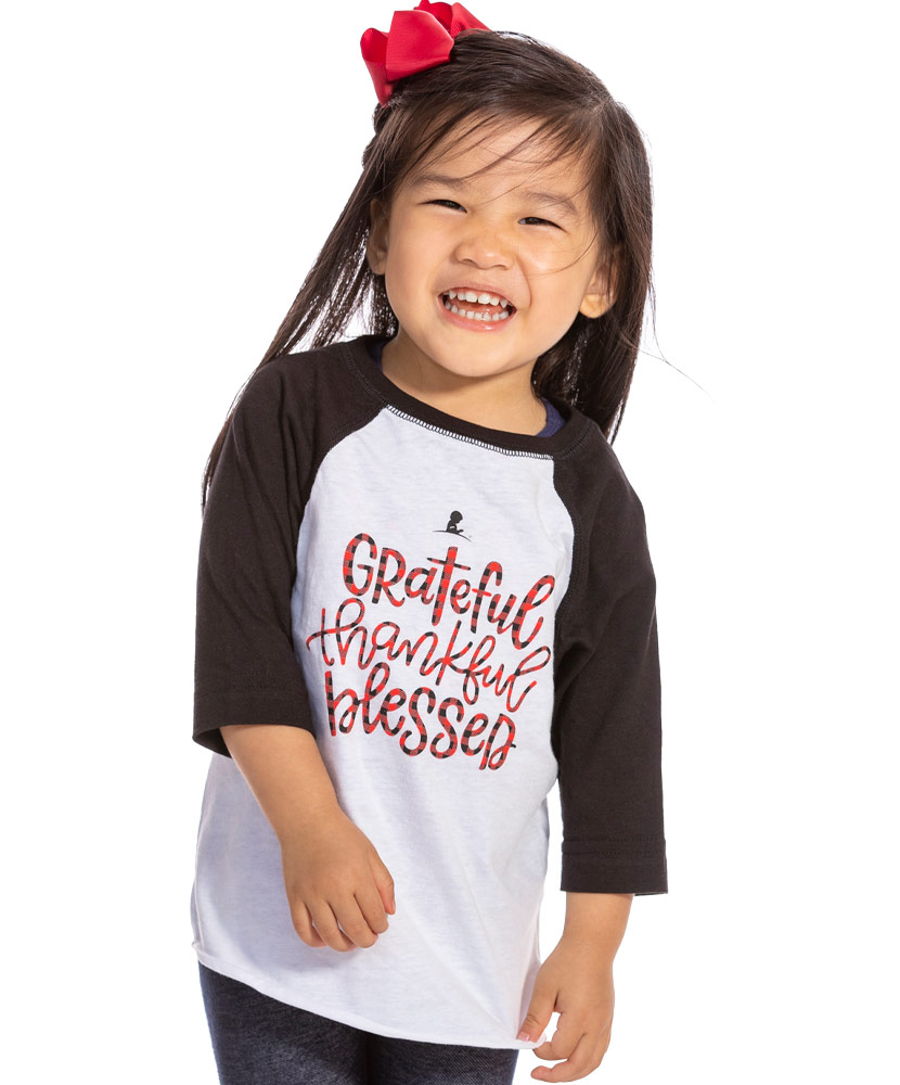 Kids Grateful Thankful Blessed Family T-Shirt